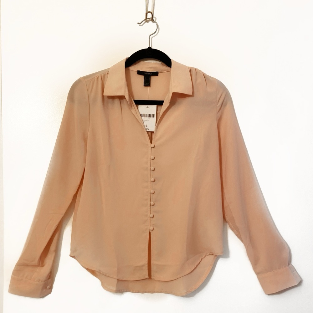 New! Forever 21 Buttoned Woven Shirt